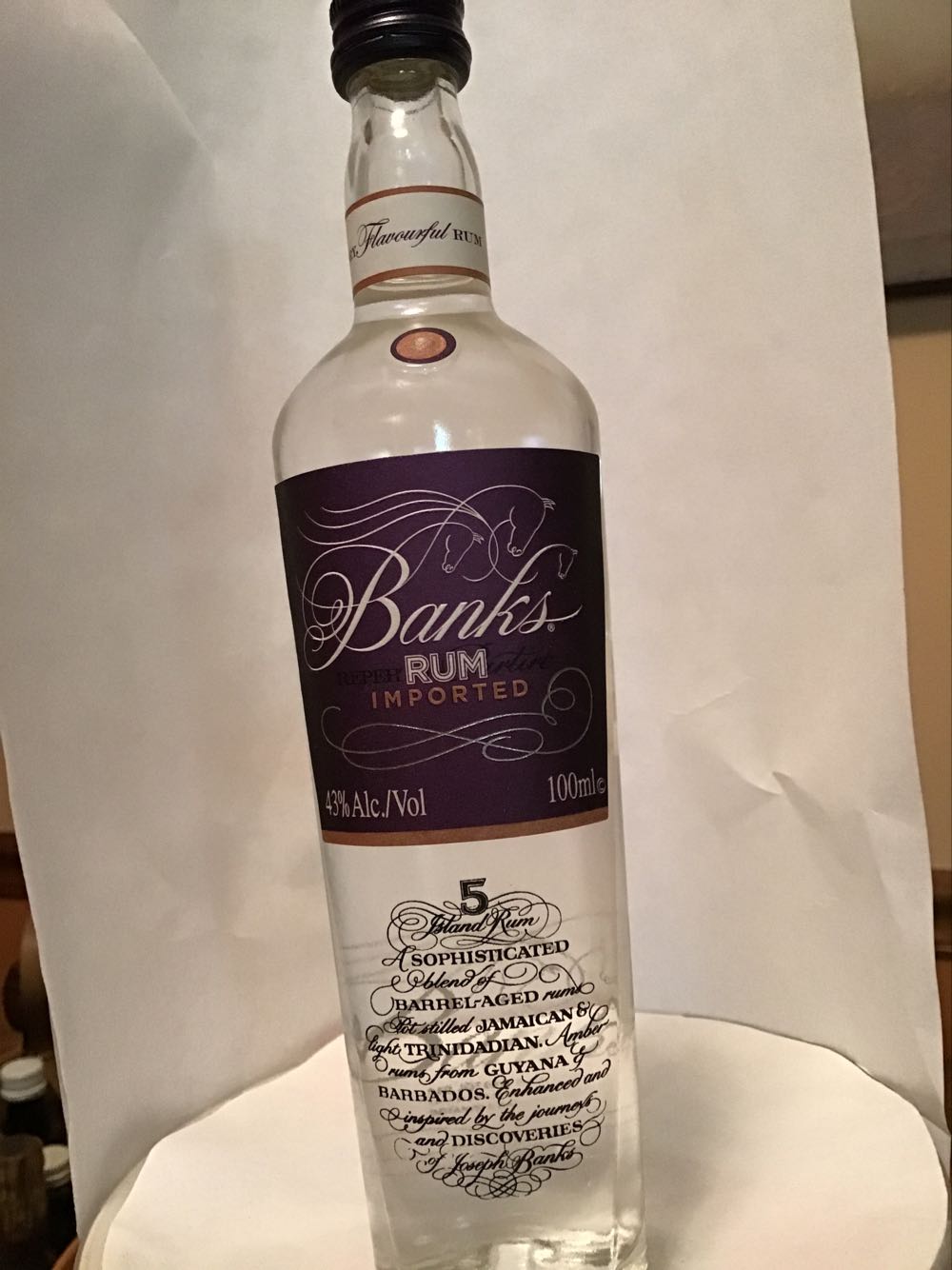 Banks - Joseph Banks Rum Corp. PTE, LTD (100 mL) alcohol collectible - Main Image 2