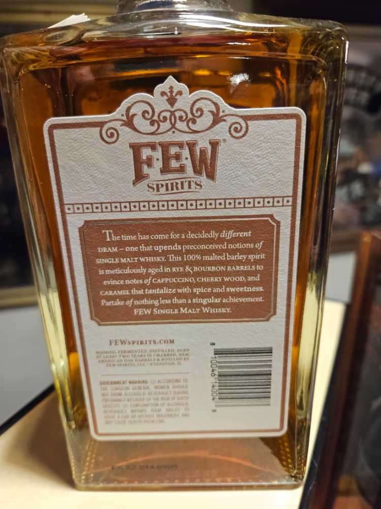 Few Single Malt Whisky - FEW Spirits (750 mL) alcohol collectible - Main Image 2