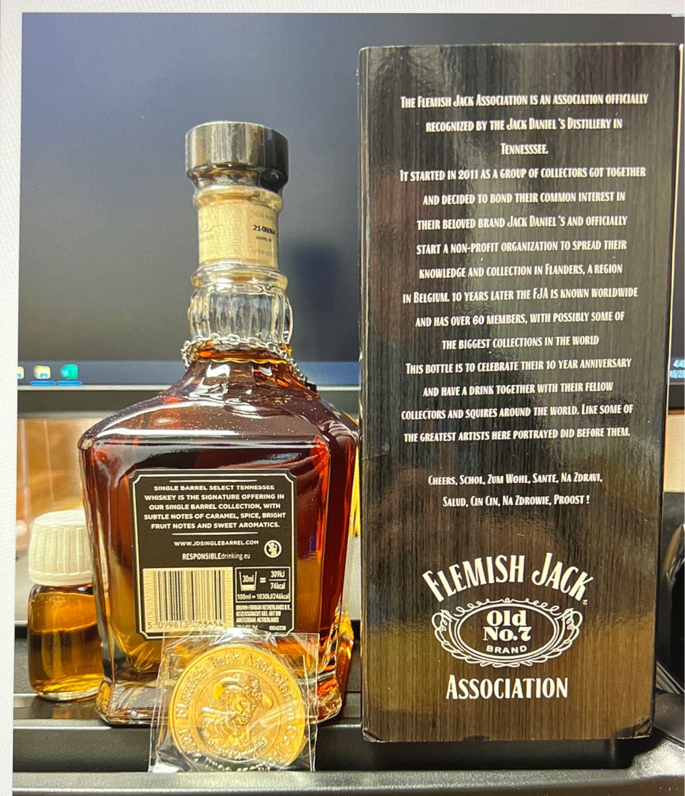 Flemish Jack Association 10 Year  - Jack Daniel’s Distillery, Lynchburg, TN (700 mL) alcohol collectible - Main Image 3