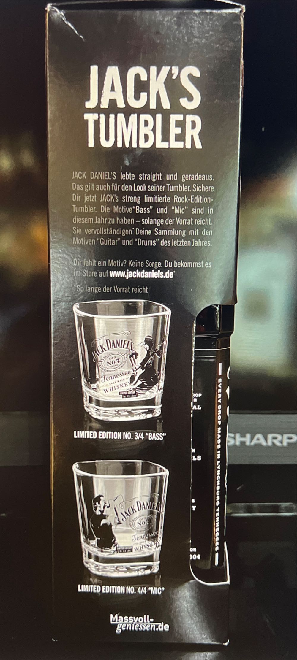 0 Set Black Label With Shot Glass Germany - Jack Daniel’s Distillery, Lynchburg, TN (700 mL) alcohol collectible - Main Image 2
