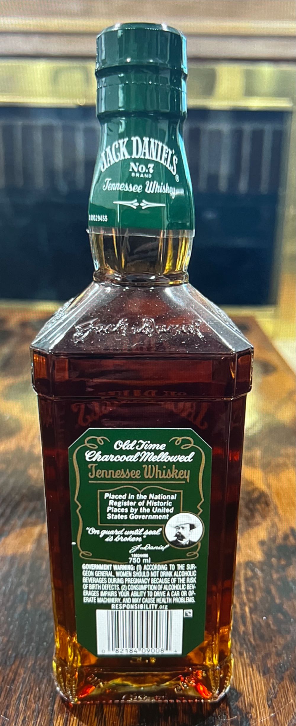 0 Green Label Square Bottle 750ml - Jack Daniel’s Distillery, Lynchburg, TN (750 mL) alcohol collectible - Main Image 3