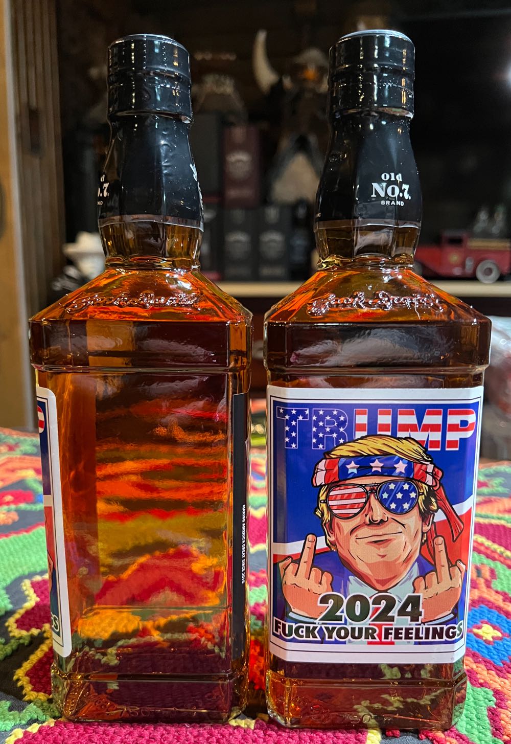Donald Trump Fuck Your Feeling 2023 - Jack Daniel’s Distillery, Lynchburg, TN (750 mL) alcohol collectible - Main Image 2