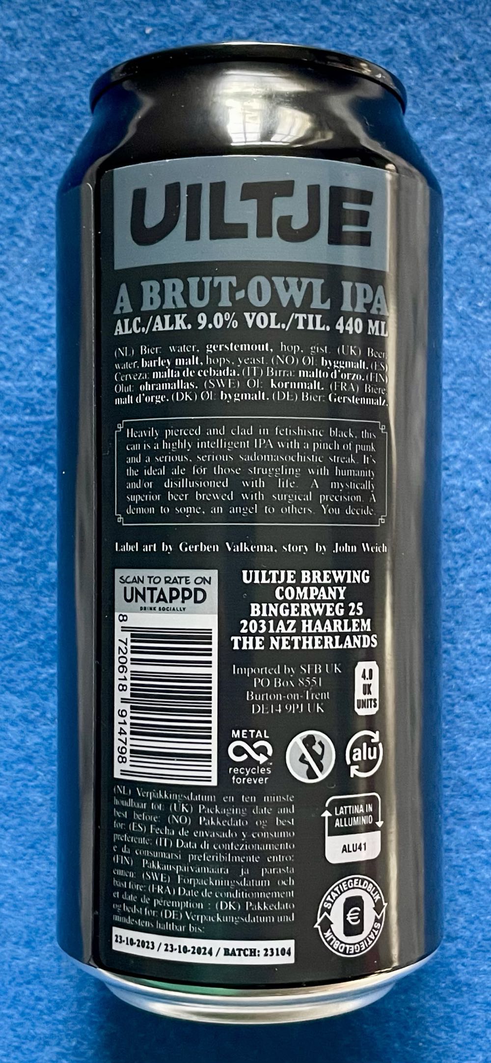 Portal To Hop Hell - Uiltje Brewing Company (440 mL) alcohol collectible [Barcode 8720618914798] - Main Image 2