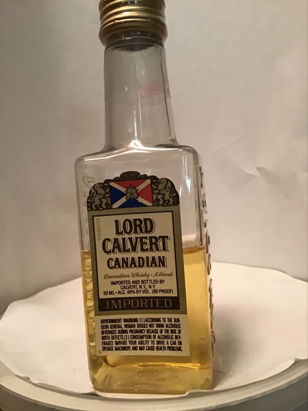 Lord Calvert - Calvert Distilling (1.10 FL OZ) alcohol collectible - Main Image 2