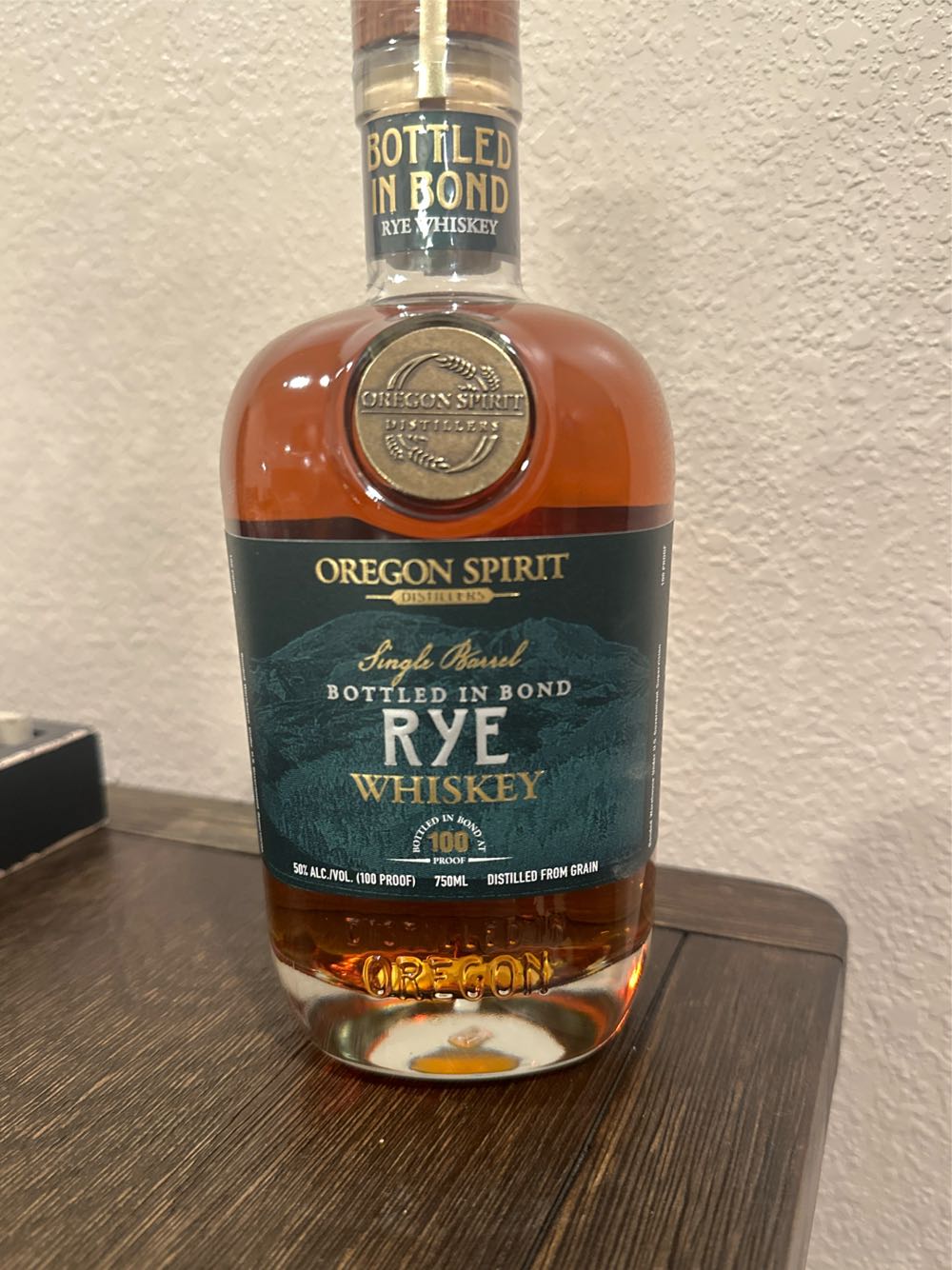 Single Barrel Bottled In Bond Rye Whiskey - Oregon Spirit Distillers (750 mL) alcohol collectible [Barcode 852679823721] - Main Image 3