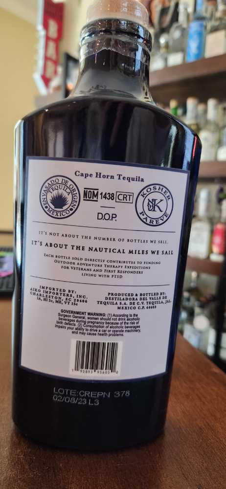 Cape Horn Tequila - Nom 1438 (750 mL) alcohol collectible [Barcode 195893956050] - Main Image 2