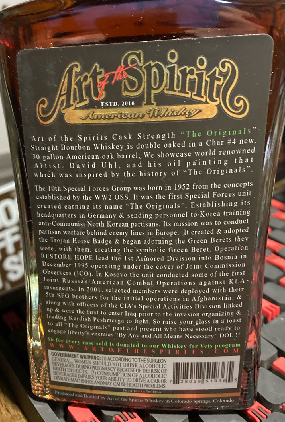 Art of the Spirit - Art Of The Spirit (750 mL) alcohol collectible [Barcode 728028519365] - Main Image 2