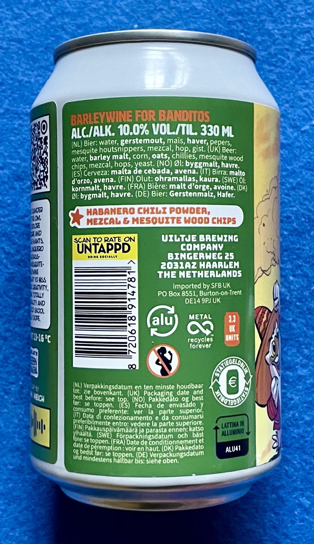 If You Gonna Be Dumb, You Better Be Tough! - Uiltje Brewing Company (330 mL) alcohol collectible [Barcode 8720618914781] - Main Image 3