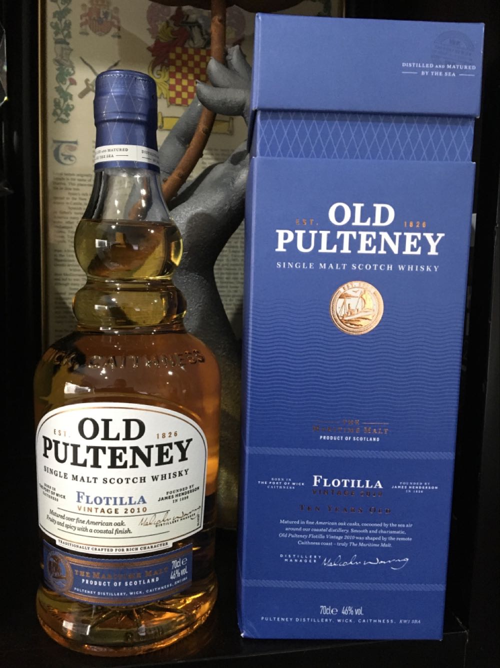 Old Pulteney Flotilla 10 Yo Vintage Single Malt 70cl 07 46° Віскі - Pulteney Distillery (700 mL) alcohol collectible [Barcode 5010509882538] - Main Image 3