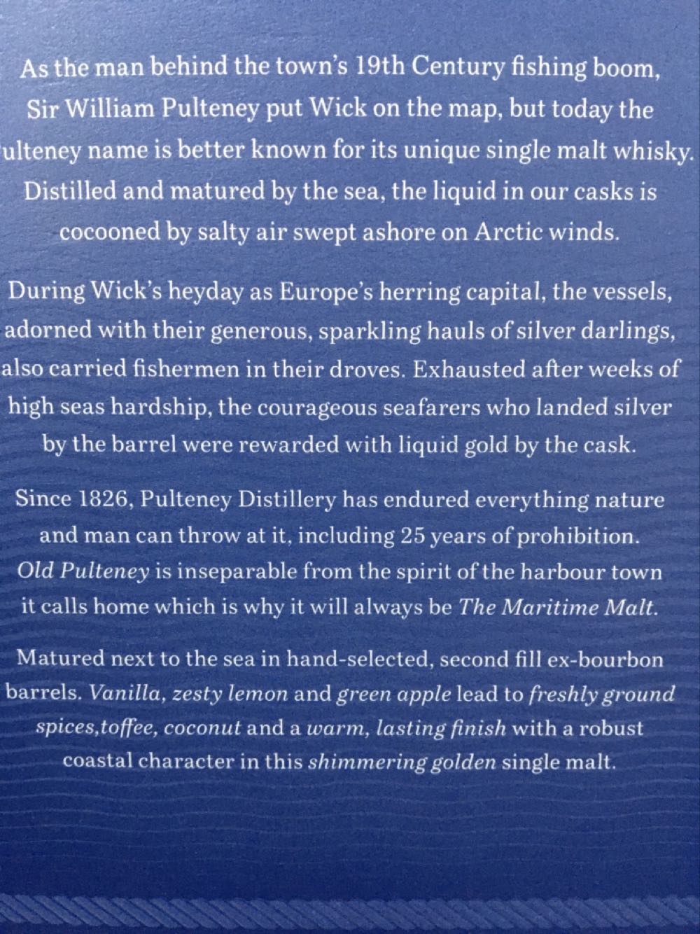 Old Pulteney Flotilla 10 Yo Vintage Single Malt 70cl 07 46° Віскі - Pulteney Distillery (700 mL) alcohol collectible [Barcode 5010509882538] - Main Image 4