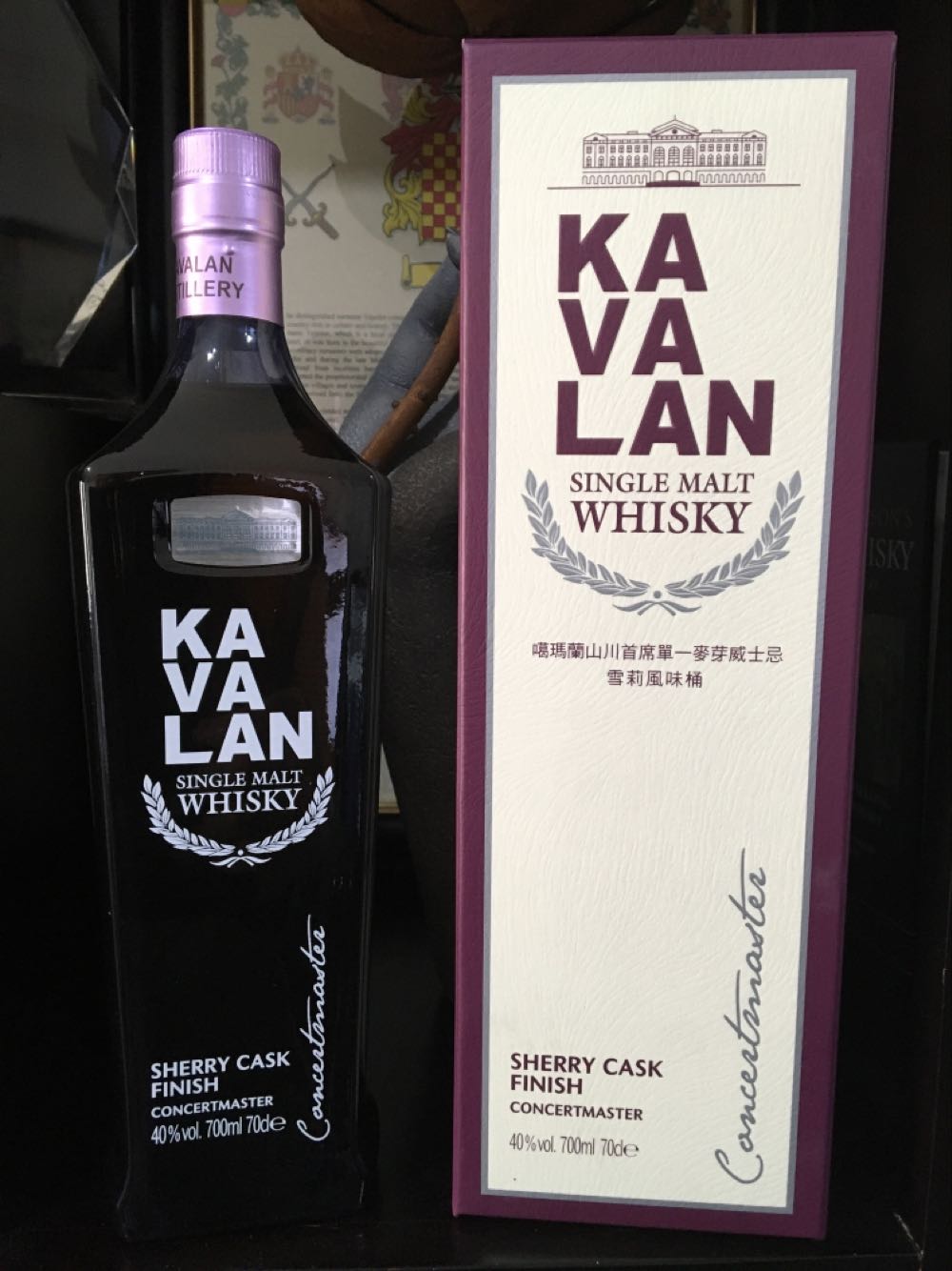Kavalan Concertmaster Sherry Cask Finish 40% 07l Whisky Single Malt The And 700ml Gb - King Car Kavalan Distillery Yilan, Taiwan (700 mL) alcohol collectible [Barcode 4710085233786] - Main Image 2