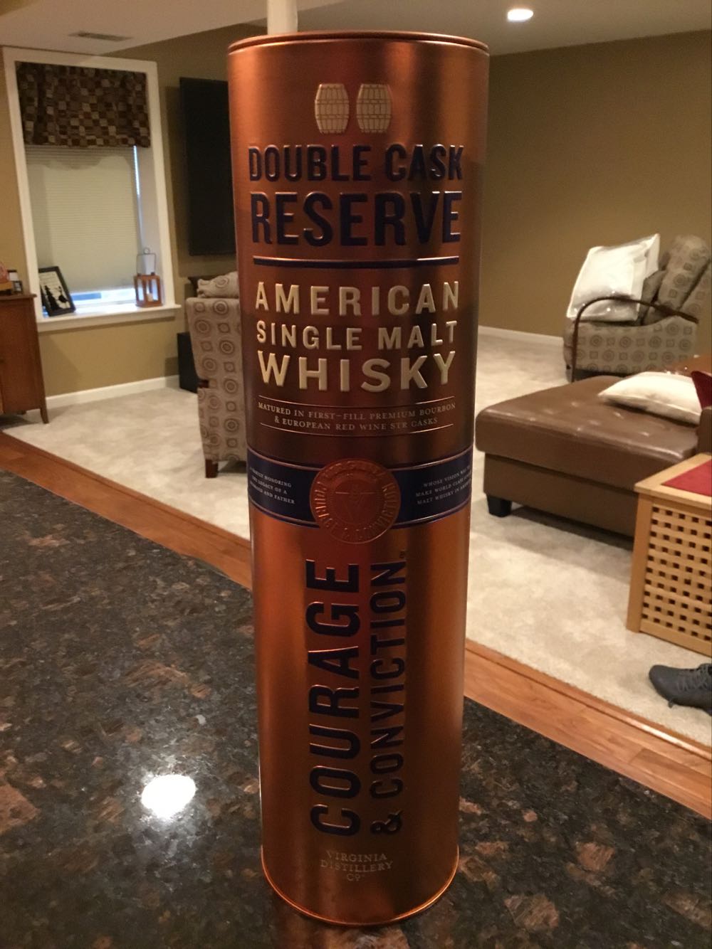 Courage & Conviction Double Cask Reserve - Virginia Distillery Company (750 mL) alcohol collectible [Barcode 856084008308] - Main Image 2