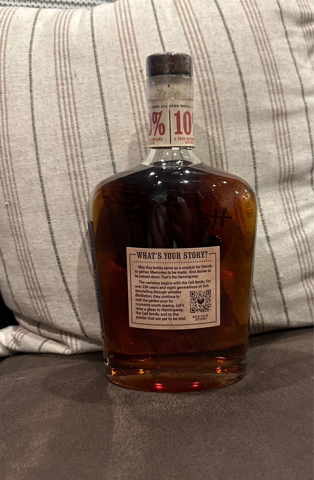 Hemingway Signature Edition Rye Whiskey - Hemingway Whiskey Company (750 mL) alcohol collectible [Barcode 854960004260] - Main Image 2