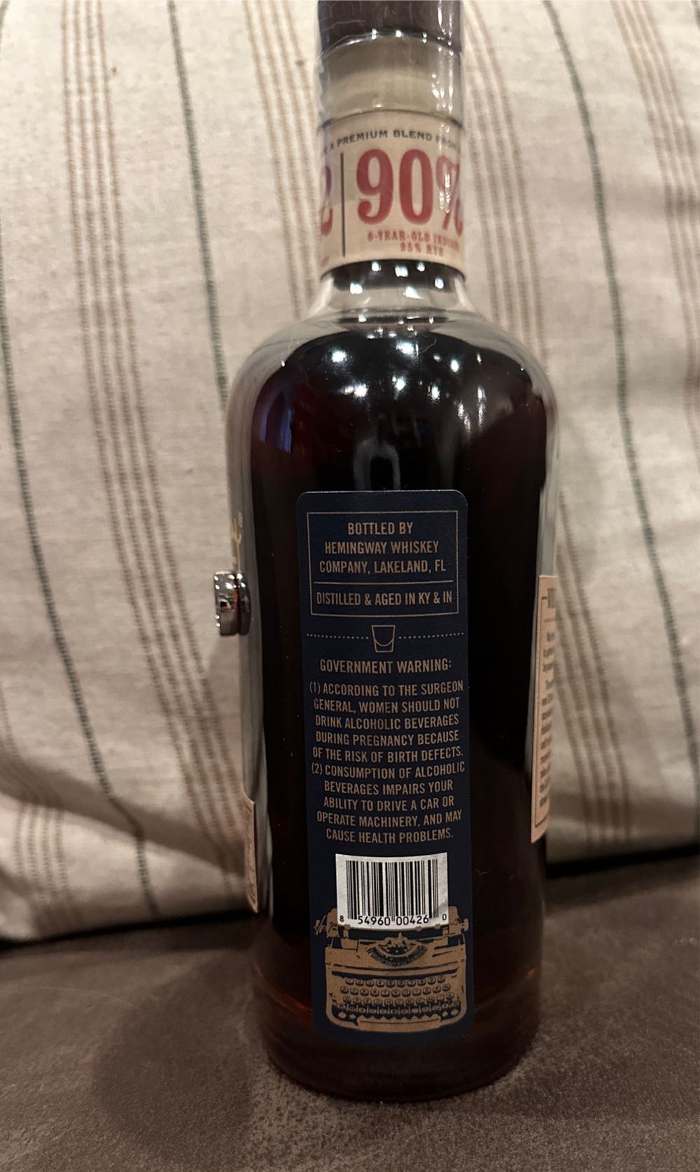 Hemingway Signature Edition Rye Whiskey - Hemingway Whiskey Company (750 mL) alcohol collectible [Barcode 854960004260] - Main Image 3