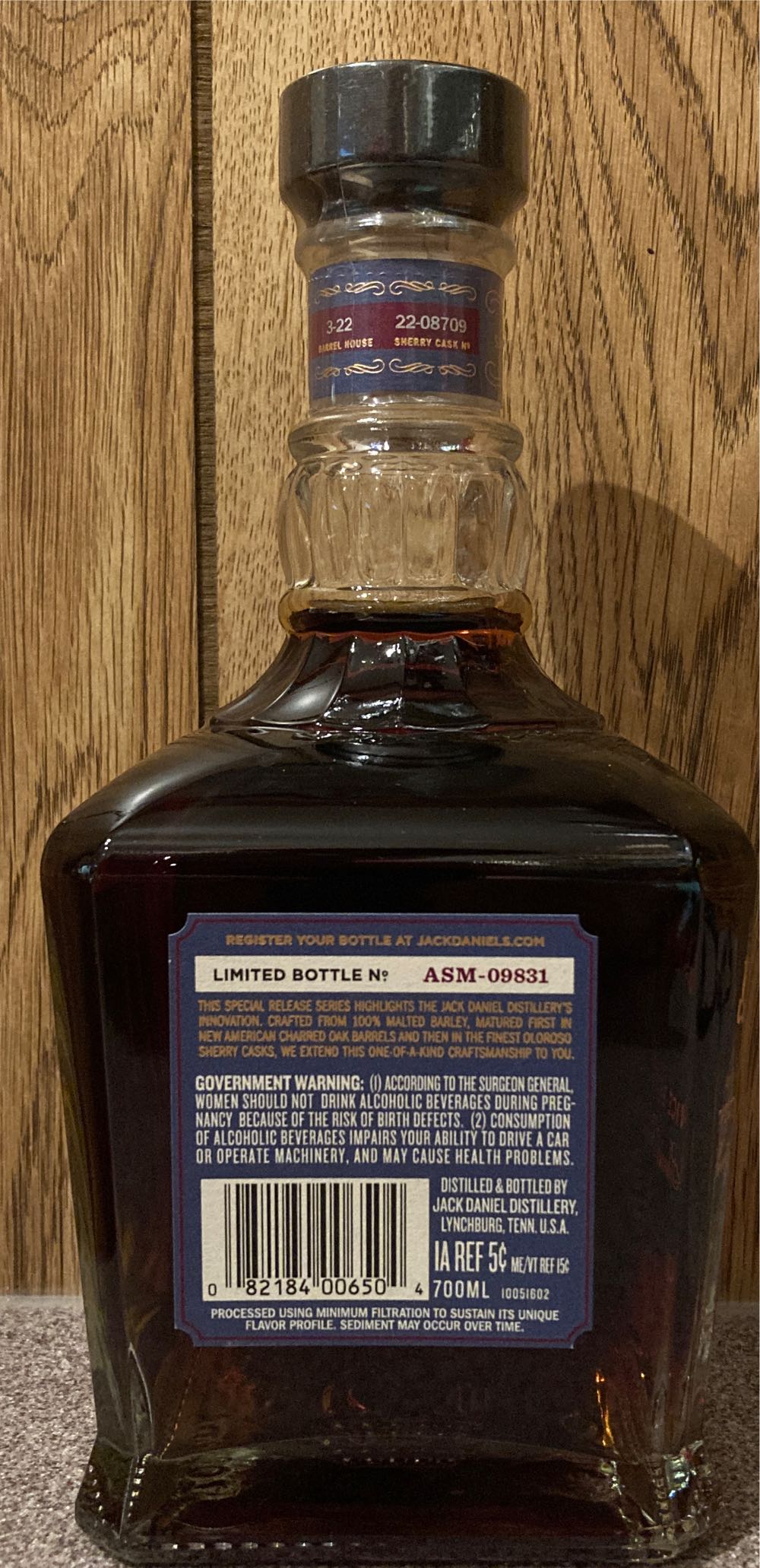 Jack Daniel’s Twice Barreled American Single Malt - Jack Daniel’s Distillery, Lynchburg, TN (700 mL) alcohol collectible - Main Image 4