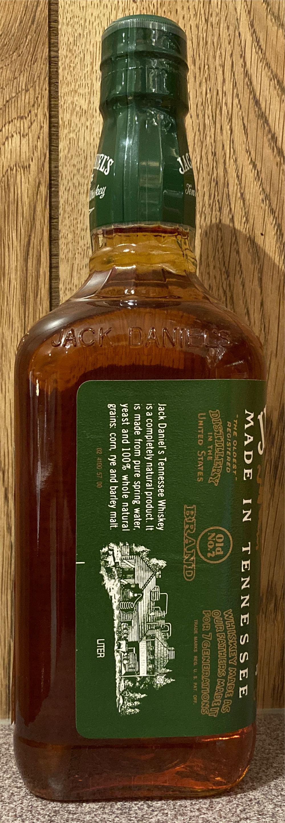 Jack Daniel’s Green Label - Jack Daniel’s Distillery, Lynchburg, TN (1 L) alcohol collectible - Main Image 4