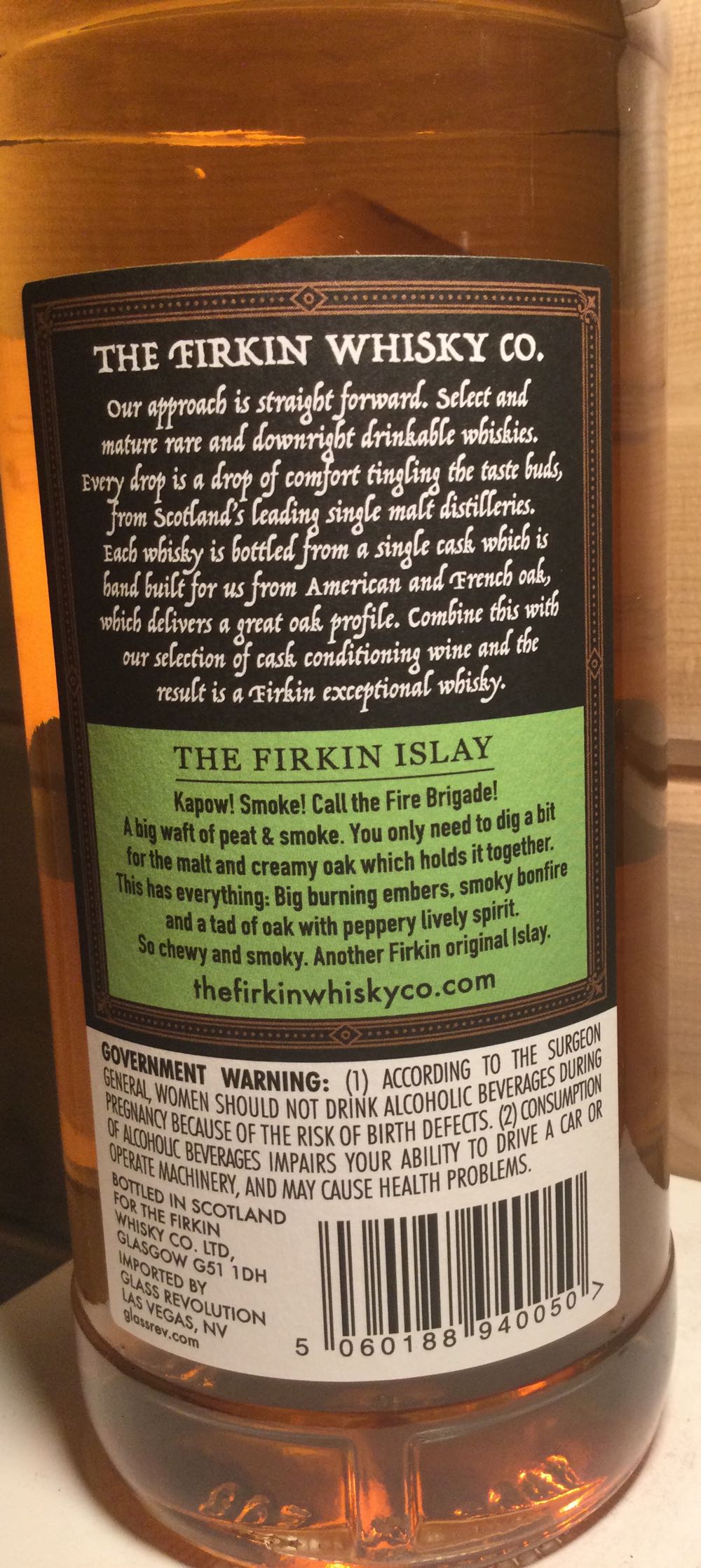Firkin Whisky Co. - The Firkin Islay (750 mL) alcohol collectible [Barcode 5060188940050] - Main Image 2
