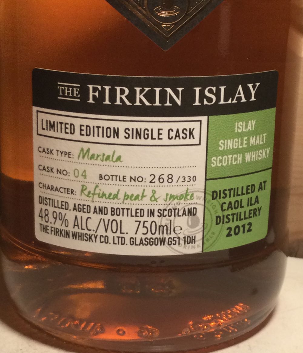 Firkin Whisky Co. - The Firkin Islay (750 mL) alcohol collectible [Barcode 5060188940050] - Main Image 3