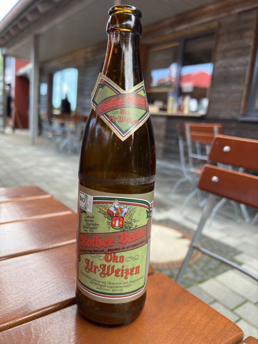 Rother Bräu - Öko-Urweizen - Rother Bräu Exportbier-Brauerei, 97647 Hausen-Roth (500 mL) alcohol collectible - Main Image 2