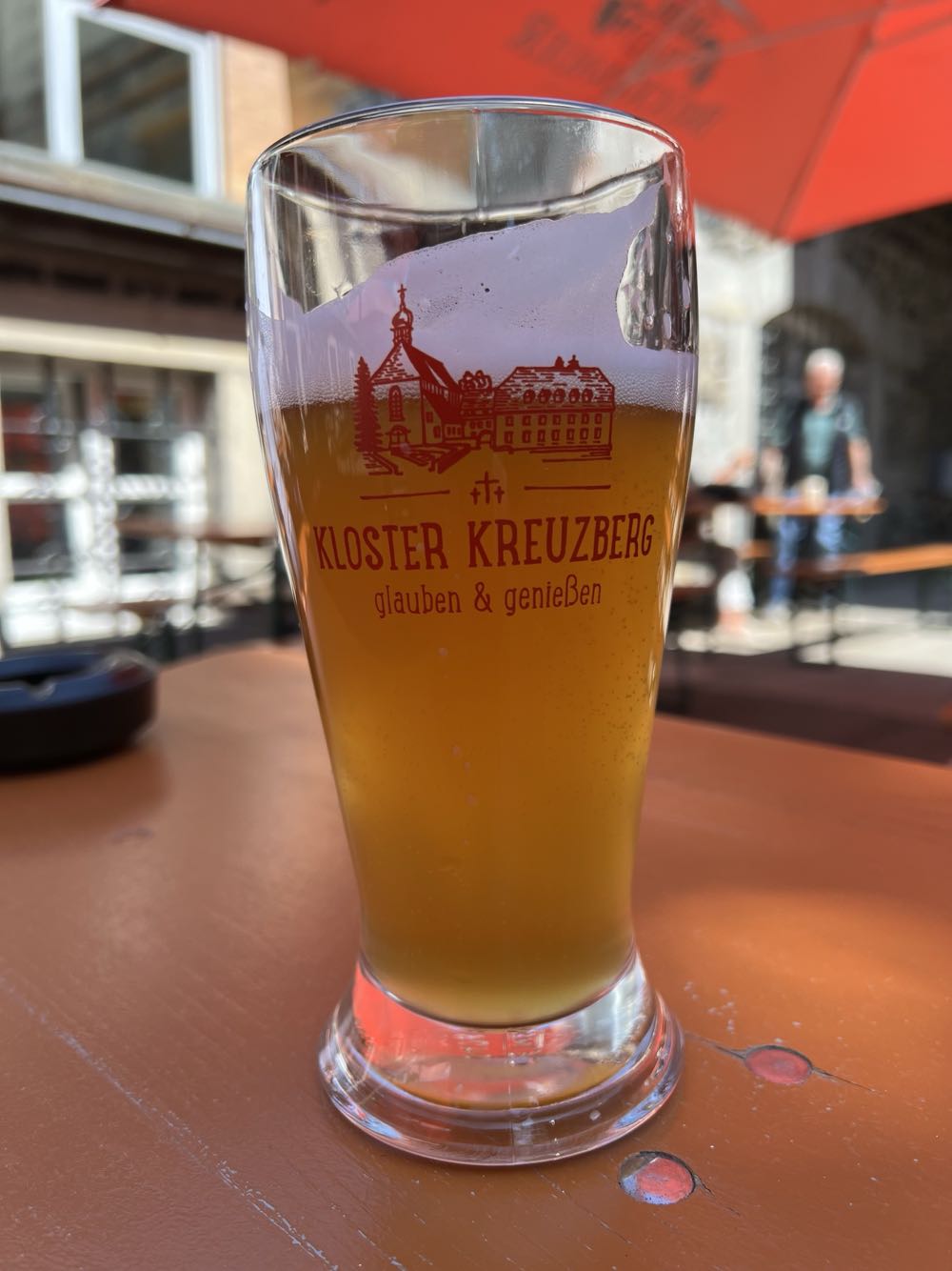 Kreuzberger Klosterbier Weißbier - Kloster Kreuzberg, 97653 Bischofsheim (500 mL) alcohol collectible - Main Image 2