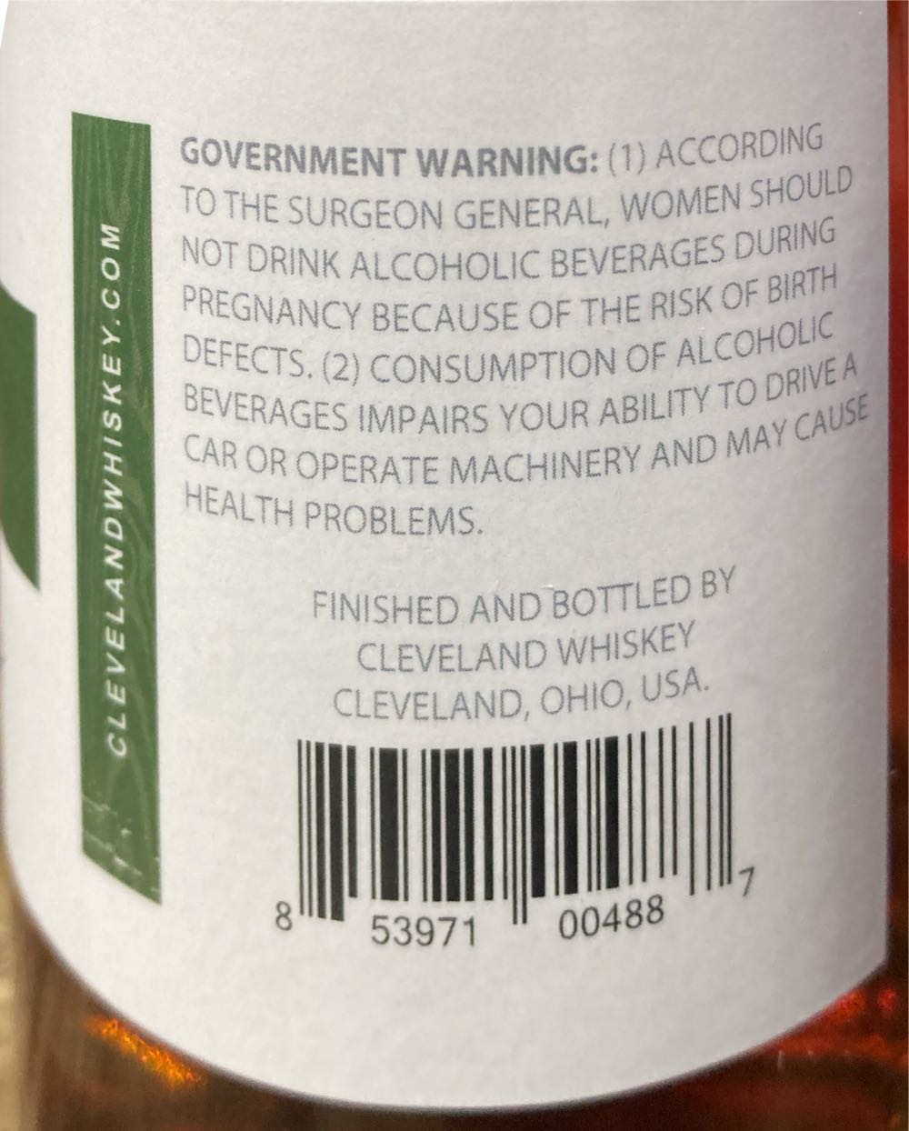 Cleveland Underground Black Cherry Wood Finished Rye Whiskey - Cleveland Whiskey (750 mL) alcohol collectible [Barcode 853971004887] - Main Image 4