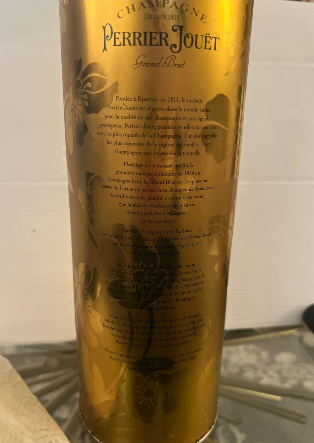 Champagne: Perrier Jouet Grand Brut  alcohol collectible - Main Image 3