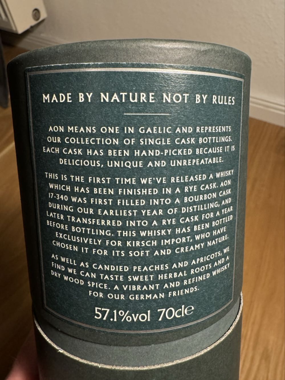 Nc’Nean 6 yo Rye Cask 17-340 - NCNEAN Destillery (700 mL) alcohol collectible [Barcode 5060608100279] - Main Image 3