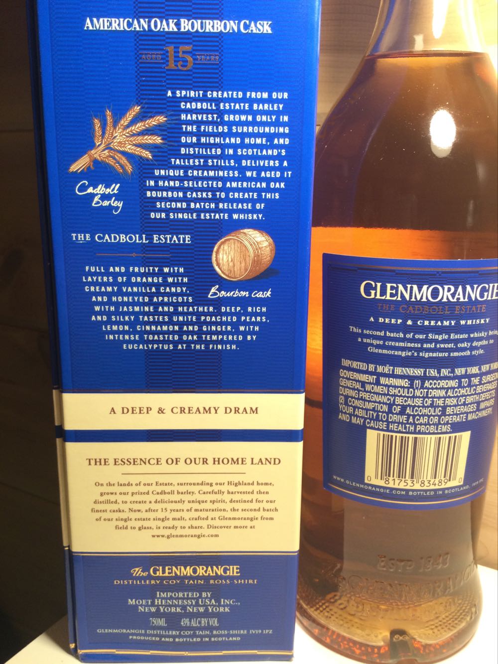 Glenmorangie The Cadboll Estate 15 Year Old Single Malt Price Batch 2 Iowa Spirits Book - Glenmorangie Distillery (750 mL) alcohol collectible [Barcode 081753834890] - Main Image 3