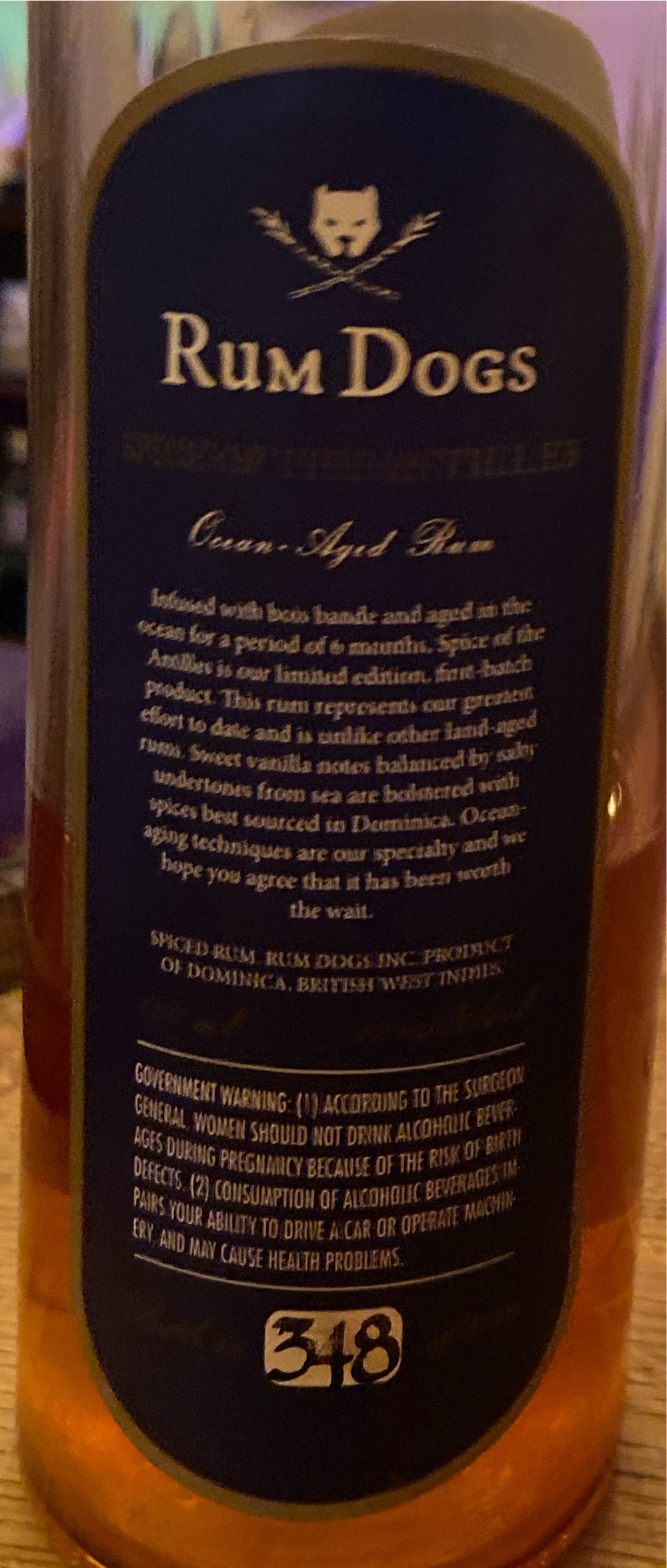 Rum Dogs Ocean-aged Rum - Rum Dogs alcohol collectible - Main Image 2