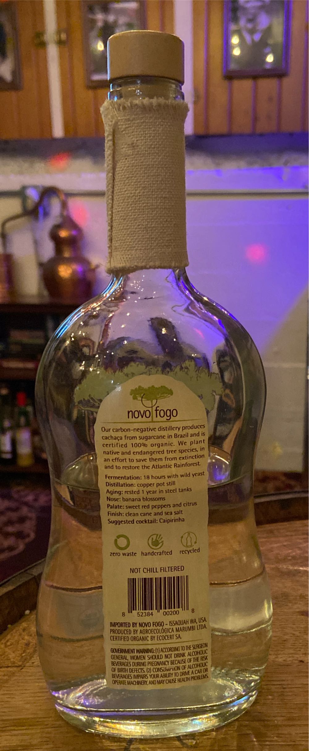 Novo Fogo Silver Cachaça - Novo Fogo alcohol collectible [Barcode 852384002008] - Main Image 2