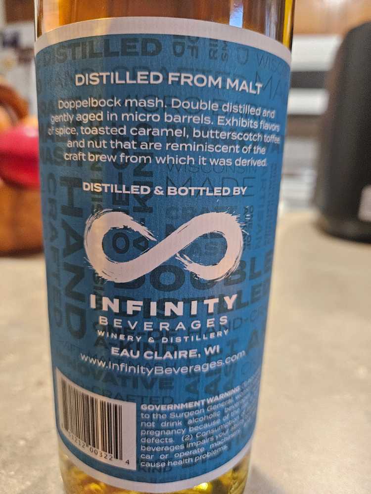 Infinity Beerskey Bock - Infinity Distilling (750 mL) alcohol collectible [Barcode 851212003224] - Main Image 2