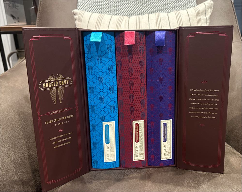 Bourbon - Angels Envy Cellar Collection Series Volumes 1-3 Angel’s - Angel’s Envy Distillery (375 mL) alcohol collectible [Barcode 080480988999] - Main Image 3