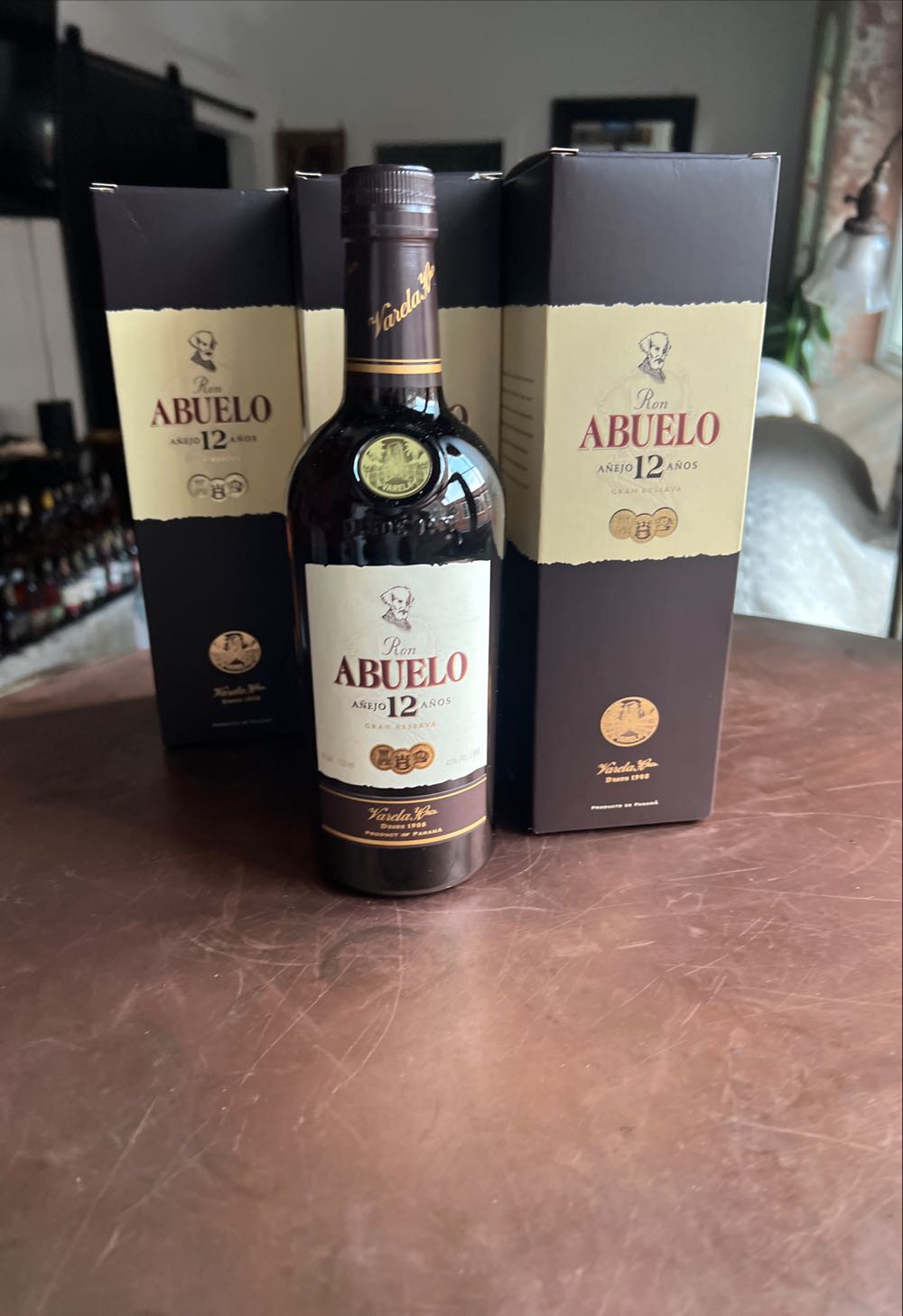 Ron Abuelo Anejo 12 Year Old Gran Reserva Rum - Wine Source International (750 mL) alcohol collectible [Barcode 088291120355] - Main Image 2