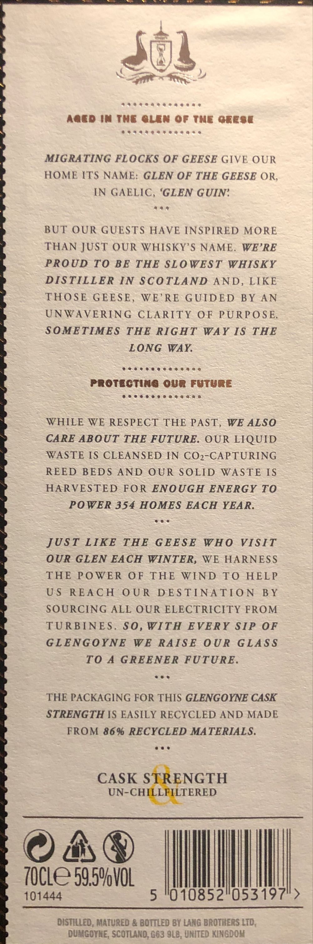 Glengoyne Cask Strength Limited Batch - Glengoyne Distillery (700 mL) alcohol collectible [Barcode 5010852053197] - Main Image 4