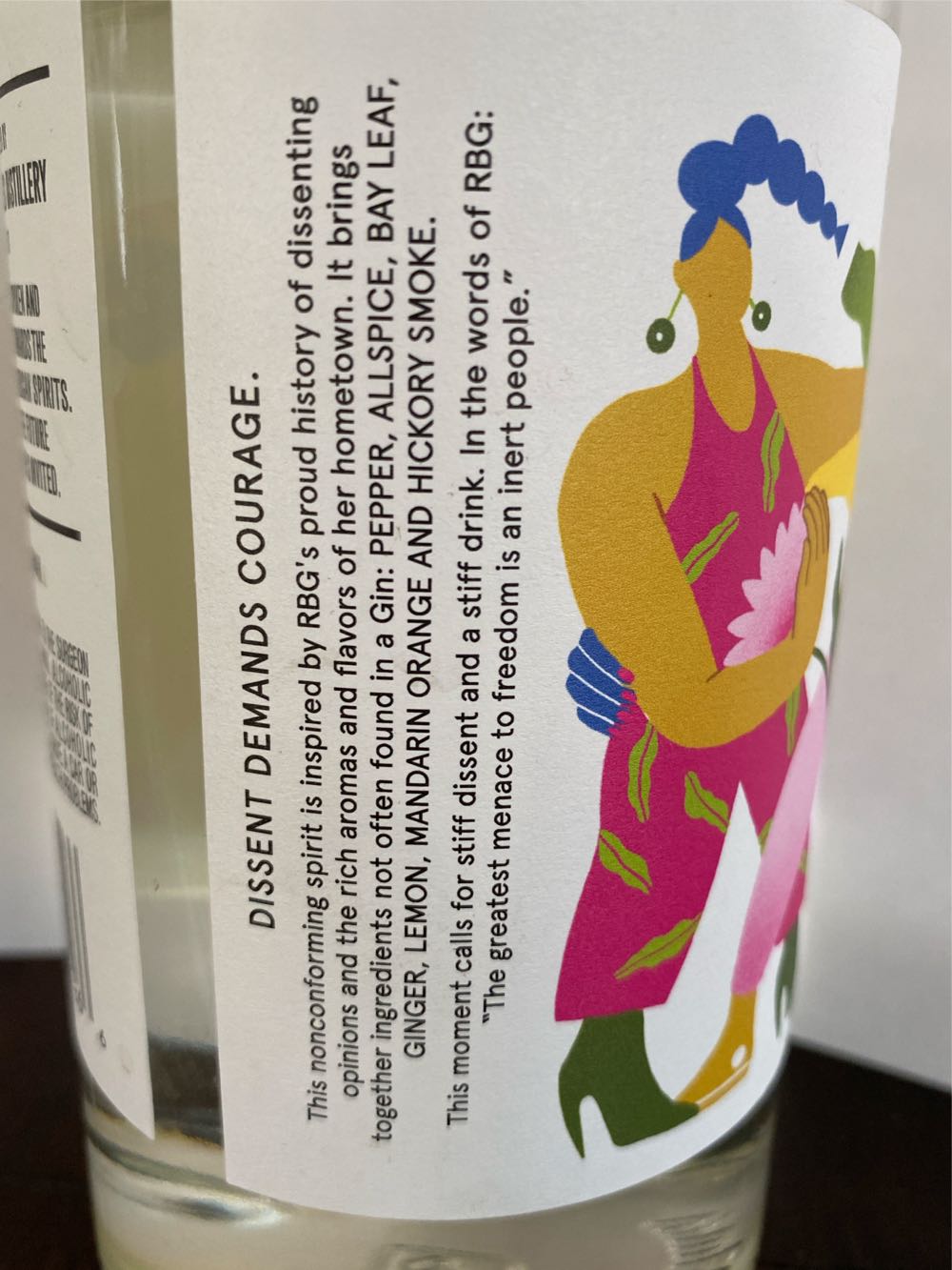 Dissent Dc Made Gin 750ml - Republic Restoratives DC (750 mL) alcohol collectible [Barcode 815552020266] - Main Image 3