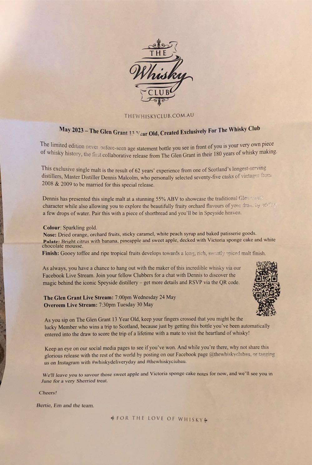 The Glen Grant 13yr - The Glen Grant (700 mL) alcohol collectible - Main Image 3