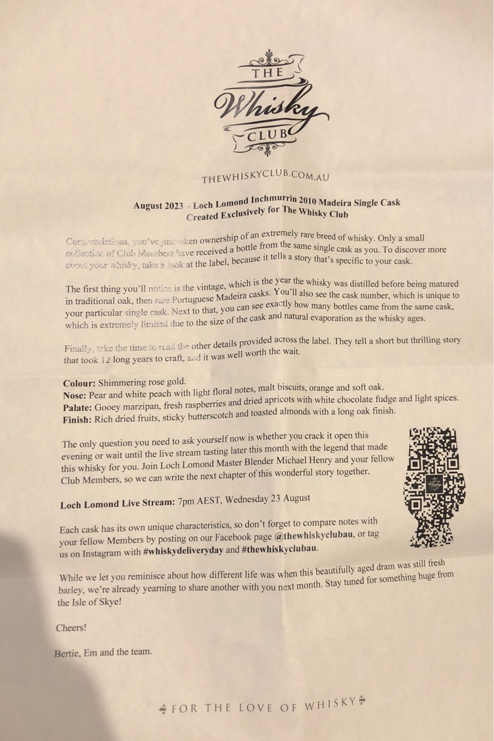 Loch Lomond Inchmurrin - Loch Lomand (700 mL) alcohol collectible - Main Image 4