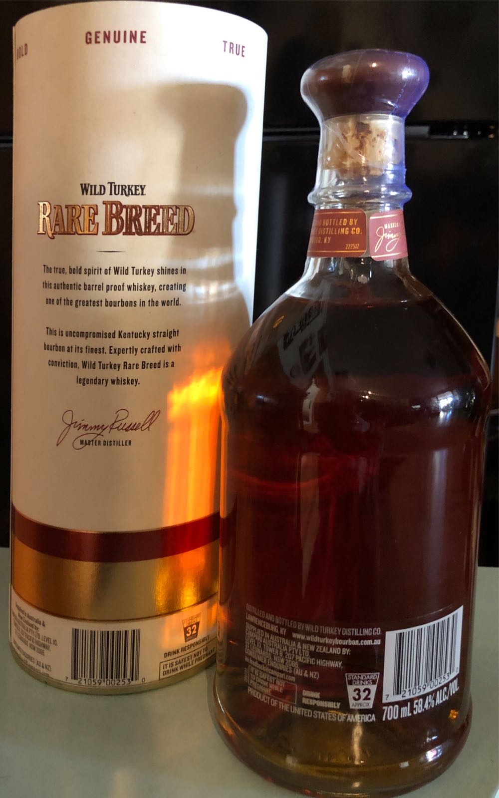Wild Turkey Rare Breed Barrel Proof Bourbon - Wild Turkey Distillery (700 mL) alcohol collectible [Barcode 721059002530] - Main Image 2