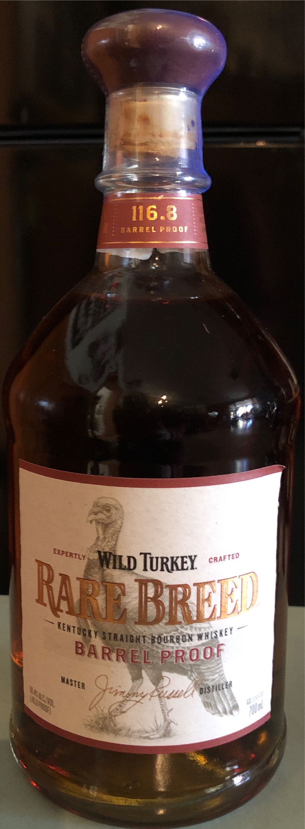 Wild Turkey Rare Breed Barrel Proof Bourbon - Wild Turkey Distillery (700 mL) alcohol collectible [Barcode 721059002530] - Main Image 3