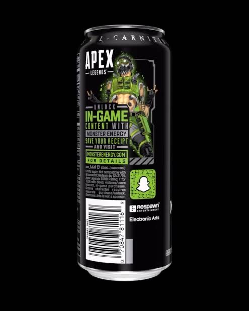 Monster Energy Original Apex Legends 500ml  alcohol collectible [Barcode 5060166698874] - Main Image 2