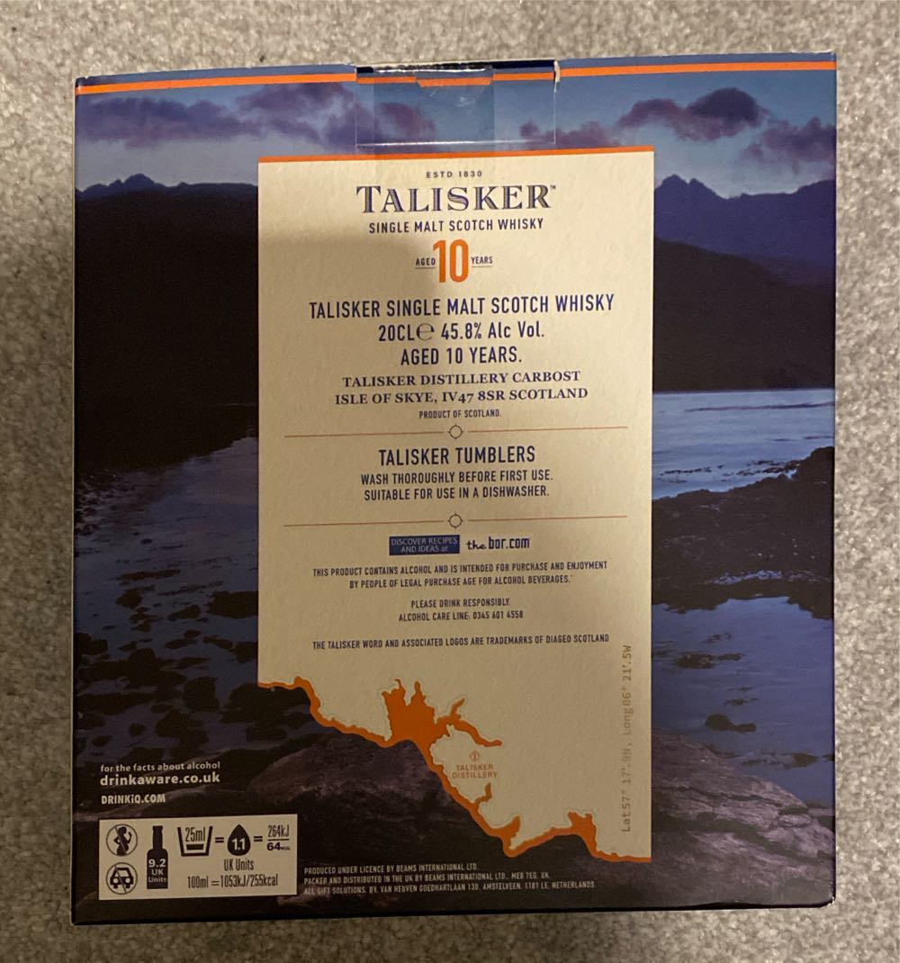 Talisker 10 Gift Set - The Talisker Distillery (200 mL) alcohol collectible [Barcode 5038635081571] - Main Image 2