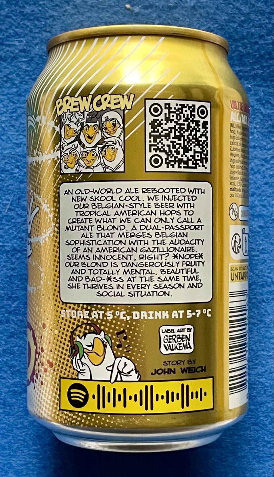 Blond - Uiltje Brewing Company (330 mL) alcohol collectible [Barcode 8720618914163] - Main Image 3