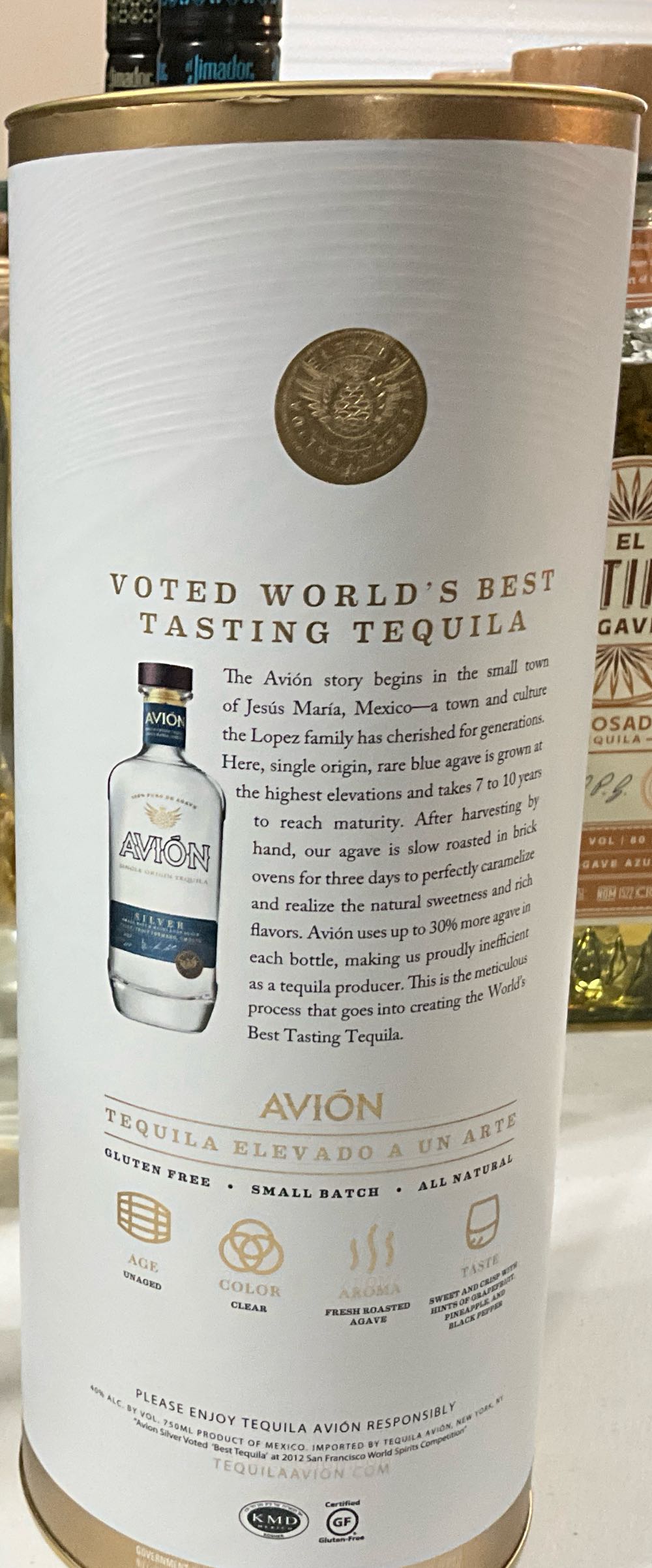 Avion Silver Small Batch Tequila - Productos Finos De Agave, S.A. De C.V. (750 mL) alcohol collectible - Main Image 2