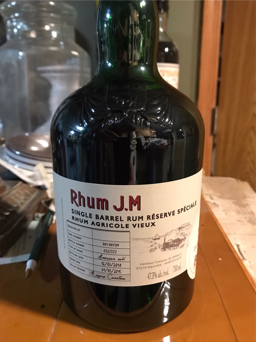 Rhum J.m Single Barrel 750ml  alcohol collectible [Barcode 182972000773] - Main Image 2