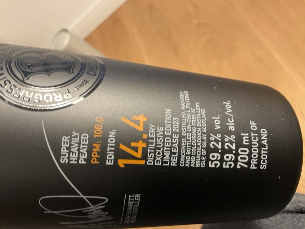 Bruichladdich Octomore 14.4 5yo - Bruichladdich Distillery, Islay Scotland (700 mL) alcohol collectible - Main Image 3