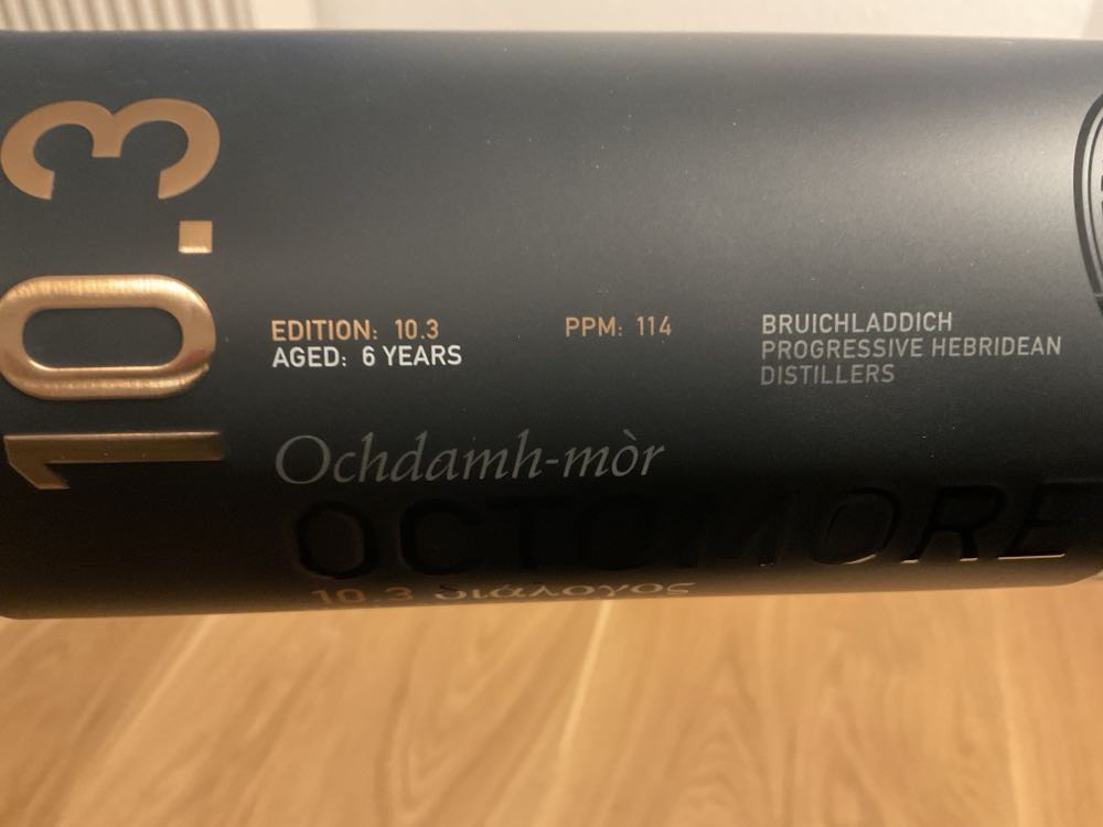 Bruichladdich Octomore 10.3 6yo - Bruichladdich Distillery, Islay Scotland (700 mL) alcohol collectible [Barcode 5055807412261] - Main Image 2