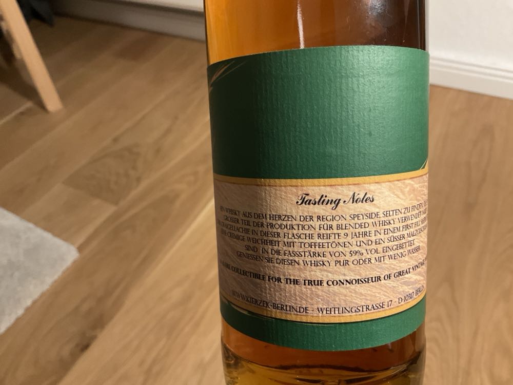 Kollektion Kierzek 9yo - Craigellachie Distillery Company (700 mL) alcohol collectible - Main Image 2
