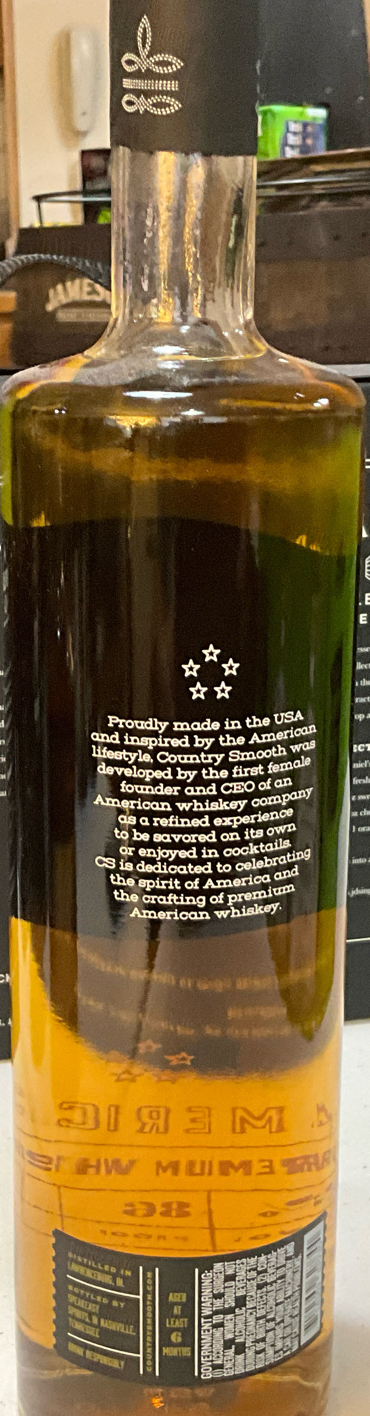 Country Smooth American Whiskey - Speakeasy Spirits (750 mL) alcohol collectible [Barcode 714569627300] - Main Image 2