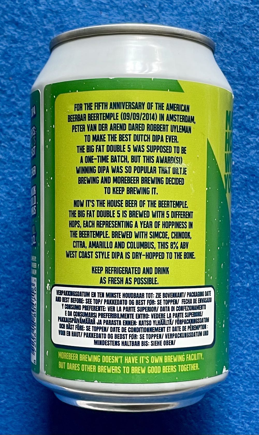 The Big Fat 5 Double IPA - Uiltje Brewing Company (330 mL) alcohol collectible [Barcode 8720618804716] - Main Image 3