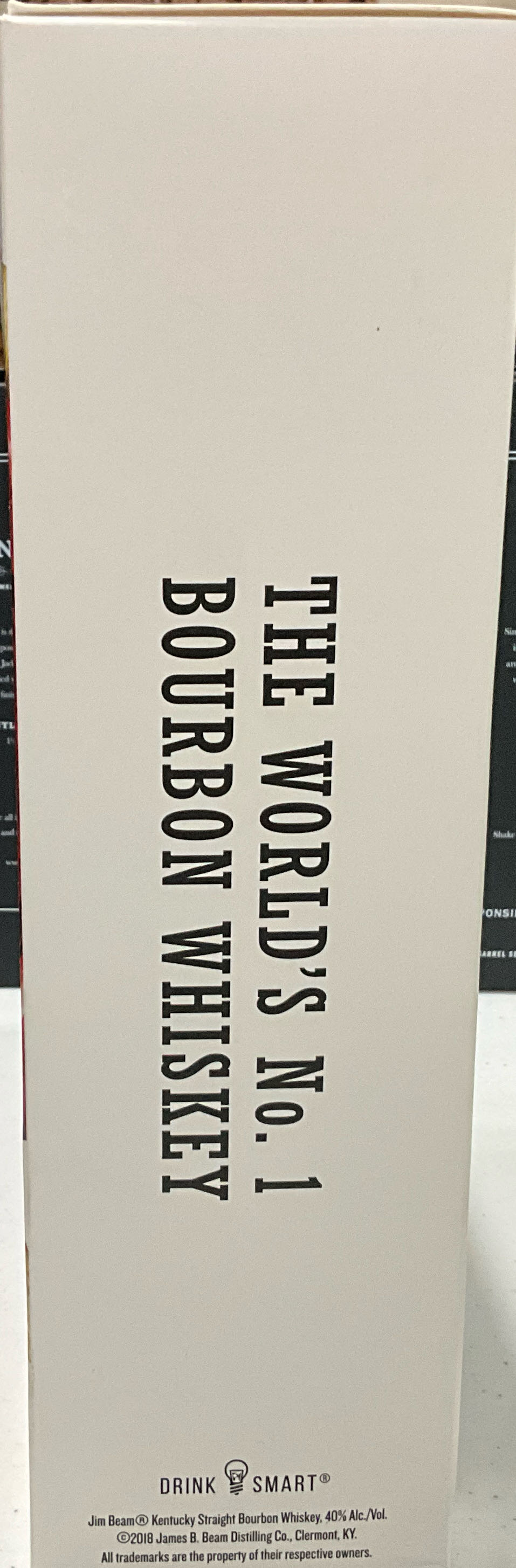 Jim Beam Bourbon, JB Shot Glass And Budweiser Glass In Display Box - Jim B.Beam Distilling Co. (750 mL) alcohol collectible [Barcode 080686023258] - Main Image 4